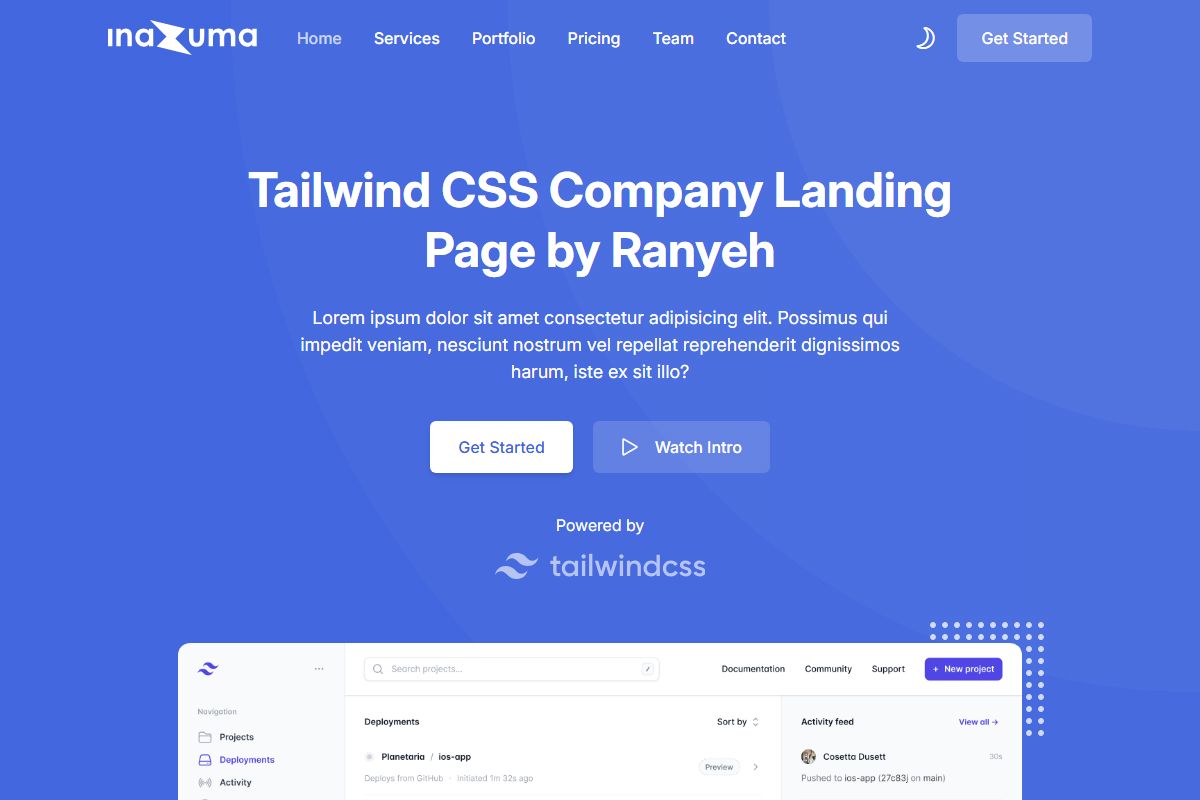 Tailwind Css Company Landing