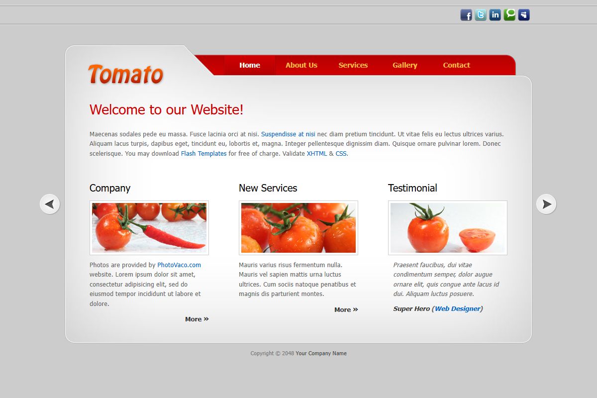 Tomato Html Css Template