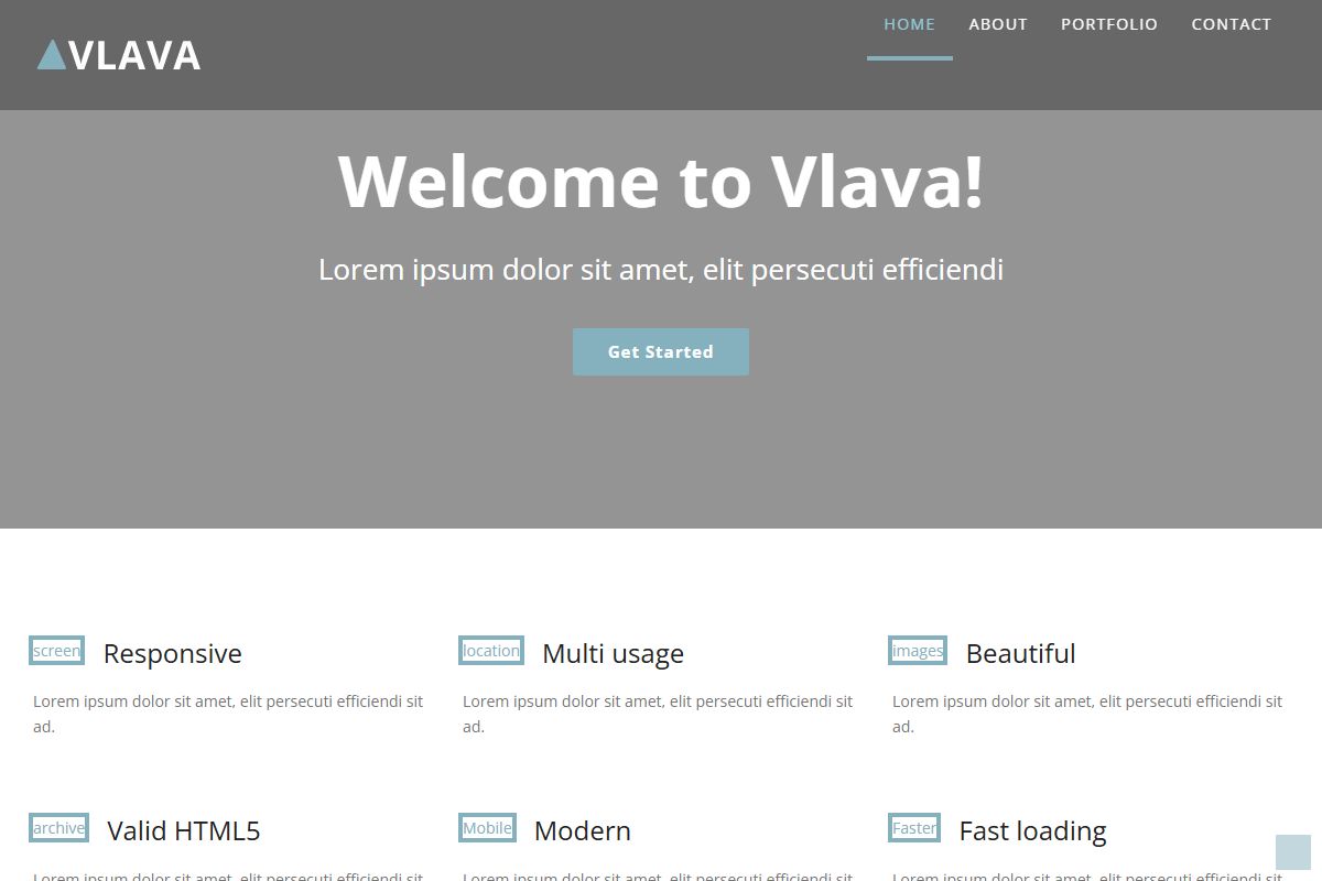 Vlava One Page Responsive