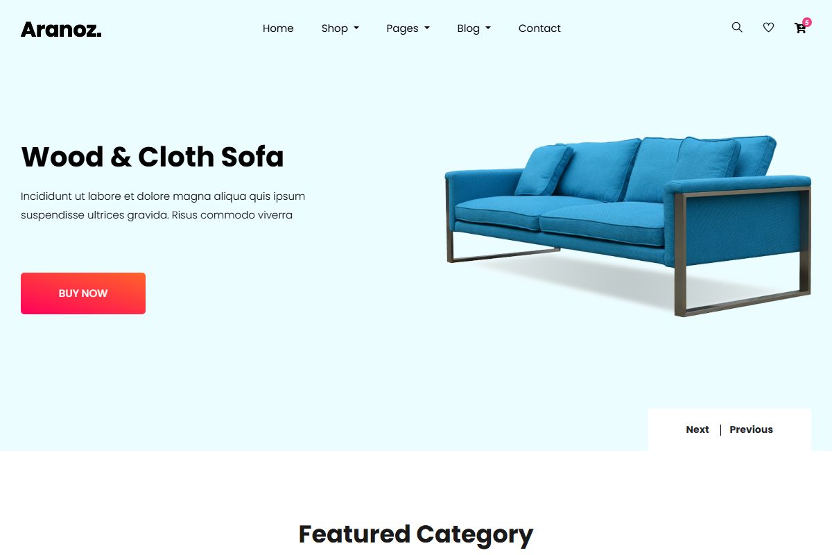 Wood Cloth Sofa
