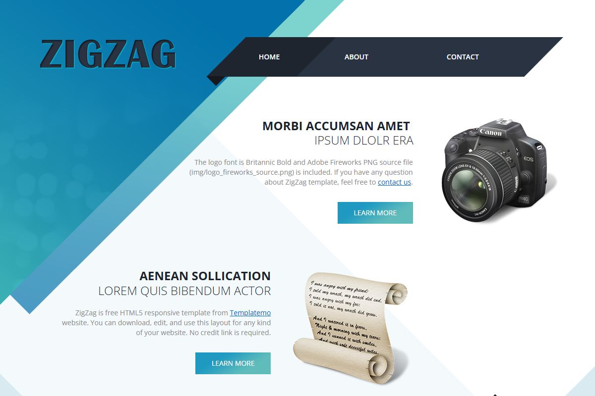 Zigzag Html5 Template