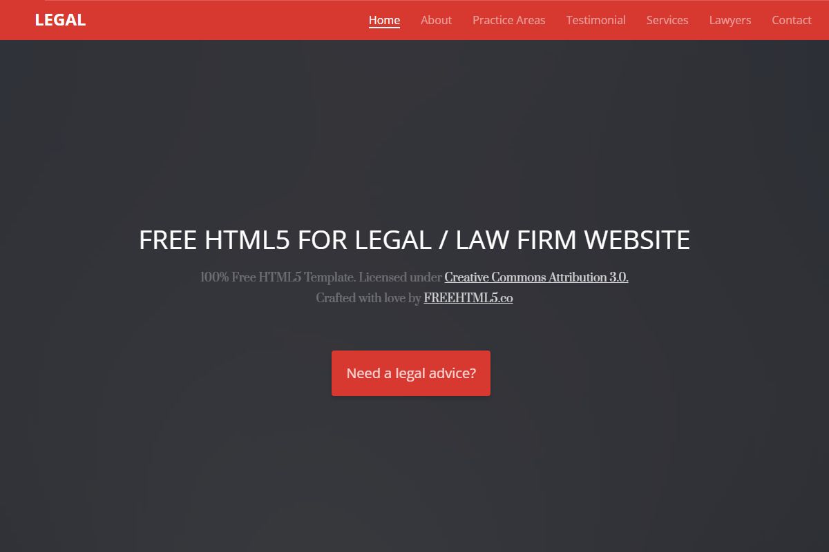 Free Html5 For Legal