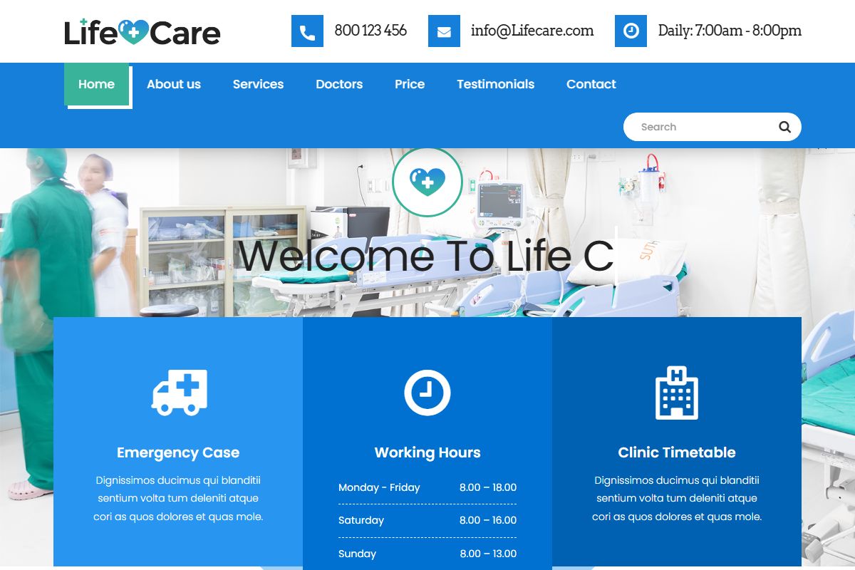 Life Care Responsive Html5