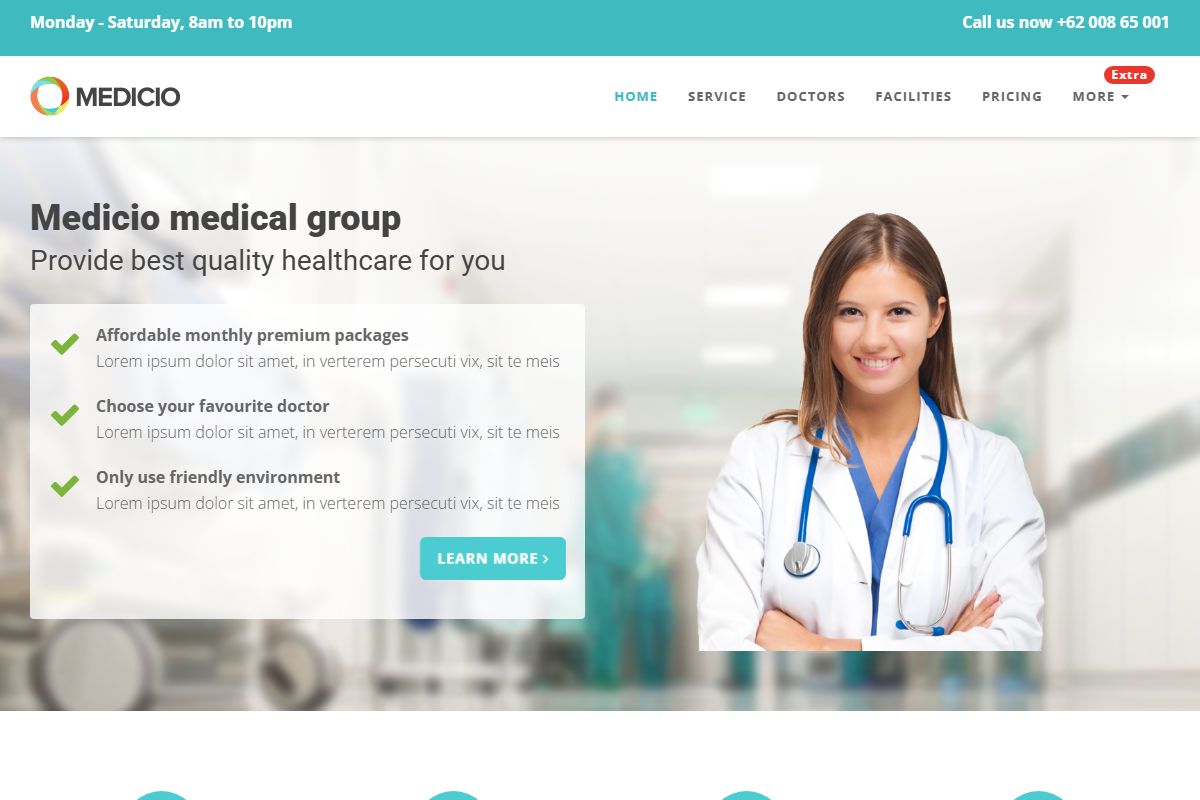 Medicio Landing Page Template