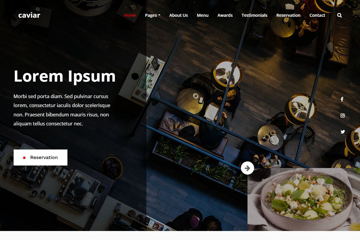 Caviar Premium Restaurant Template
