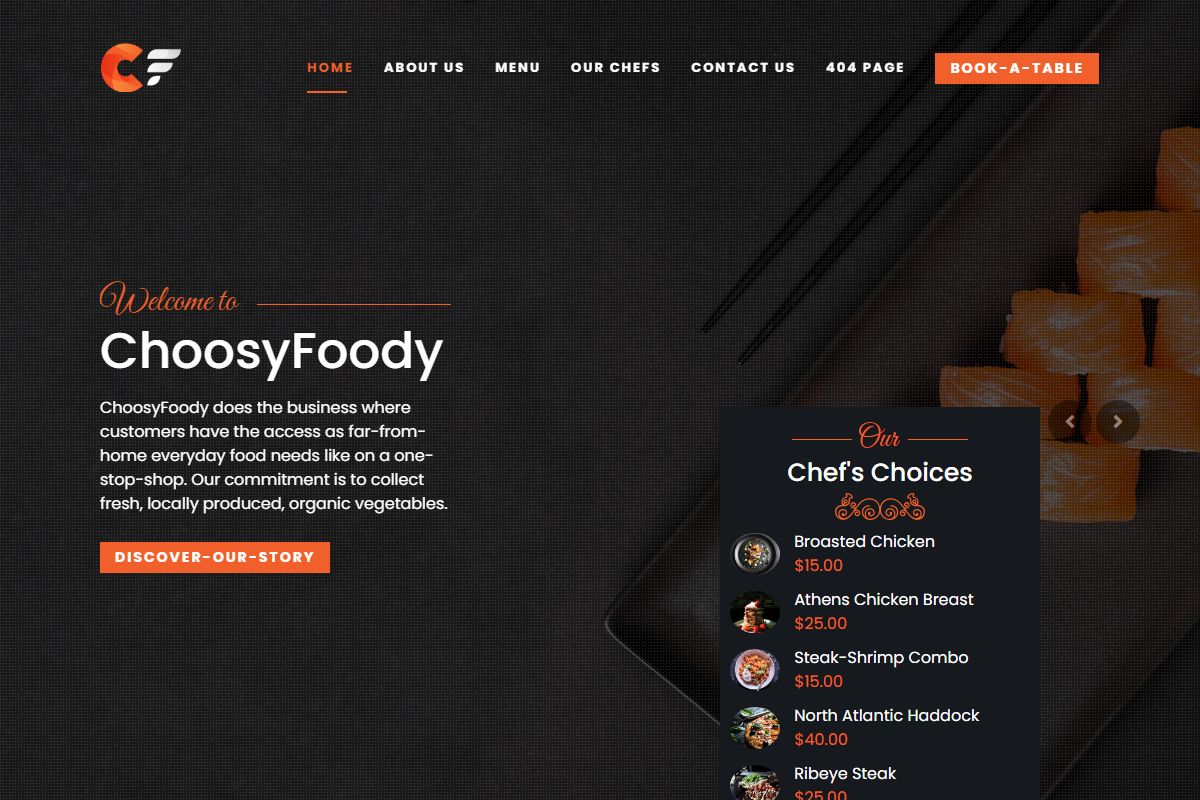 Choosyfoddy Html Restaurant Theme