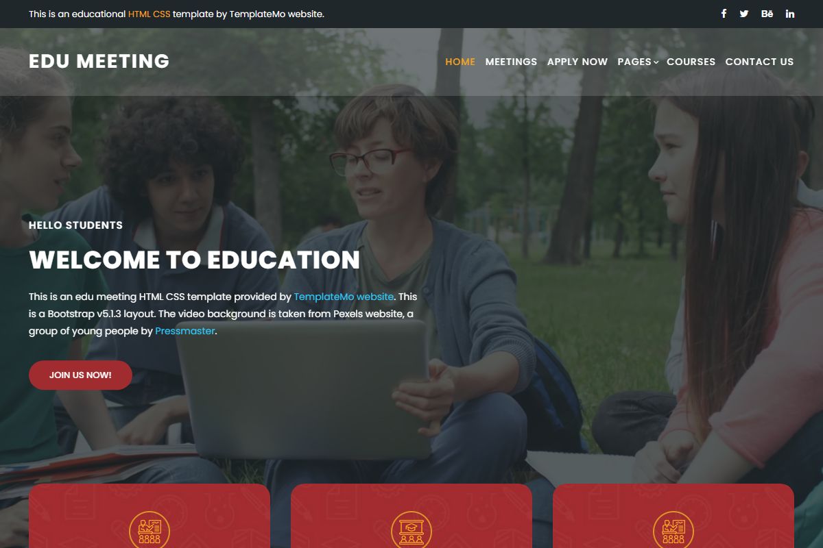 Education Meeting Html5 Template