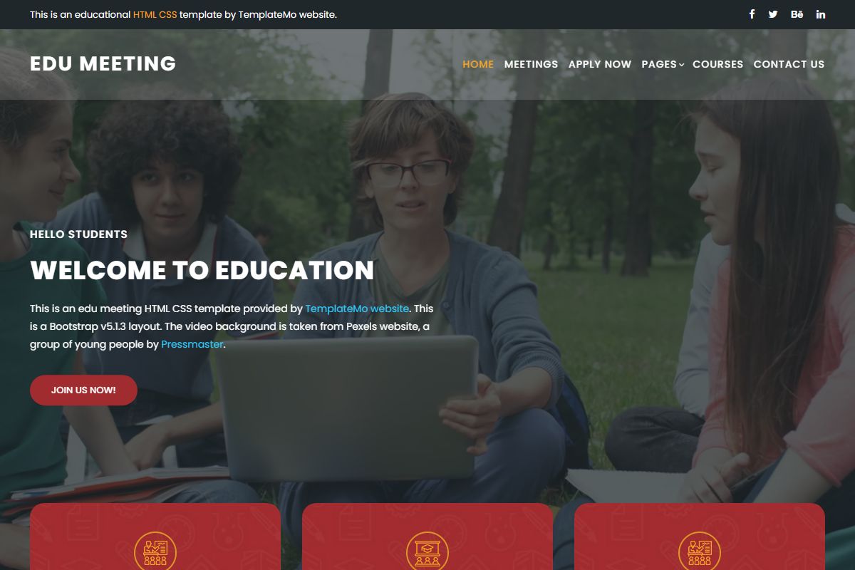Education Meeting Html5 Template 68