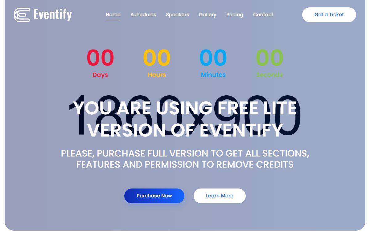 Eventify Event And Conference Template