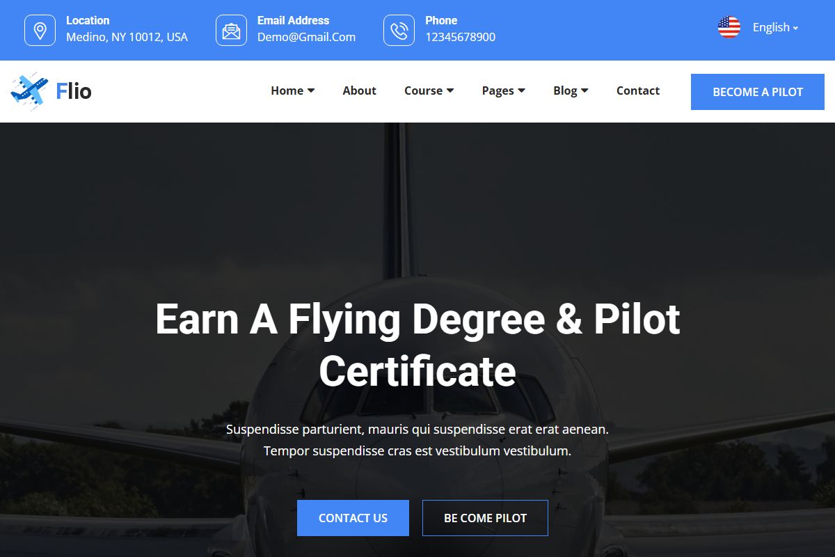 Flio Flying Academy Html
