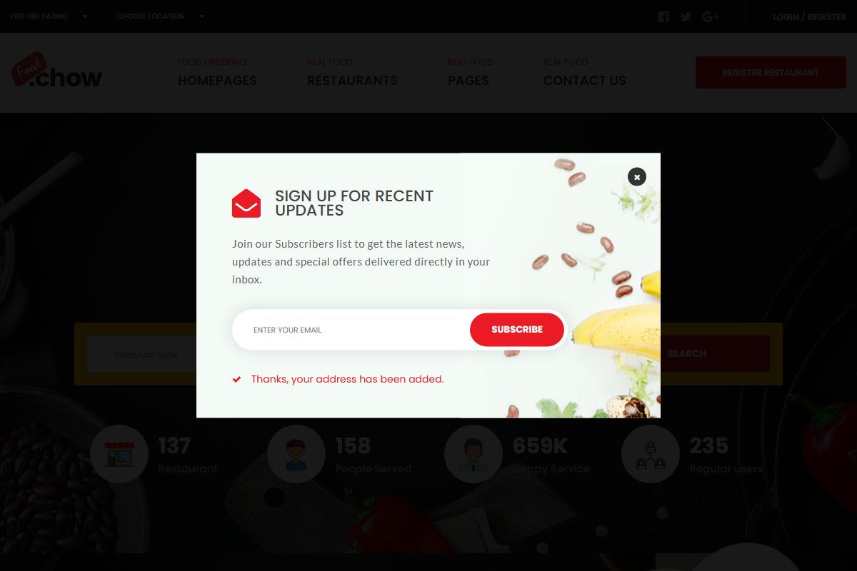 Food Ordering Html Template