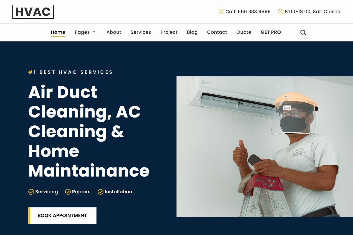 Hvac Free Website Template