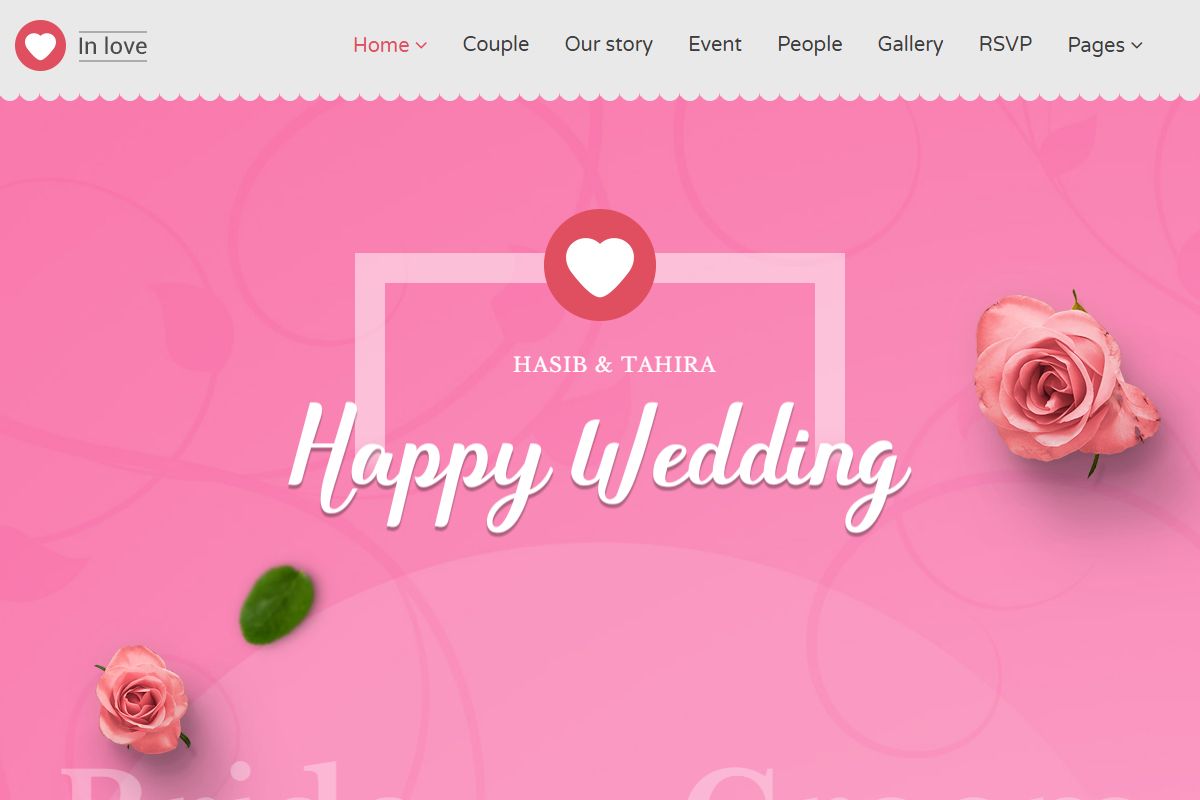 Inlove Beautiful Awesome Wedding