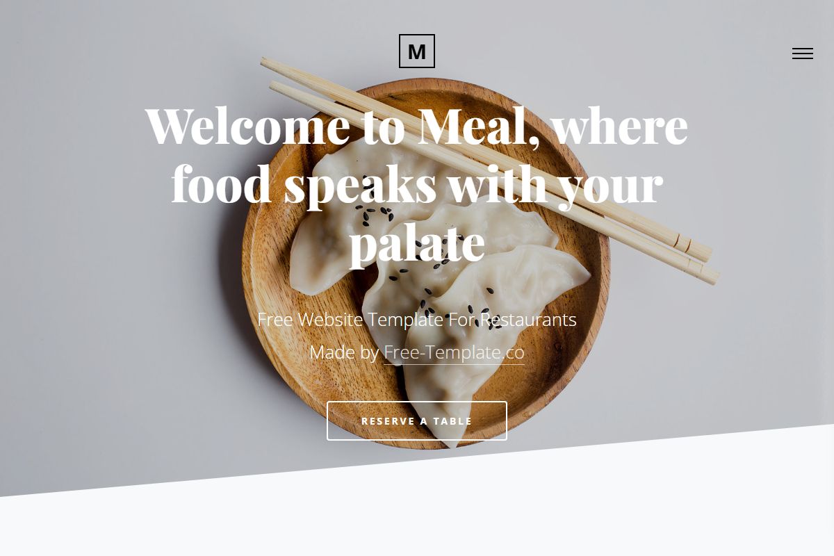 Meal Mdash Free Template