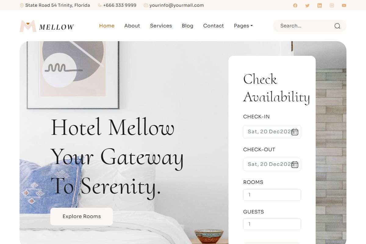 Mellow Hotel Html Website 925