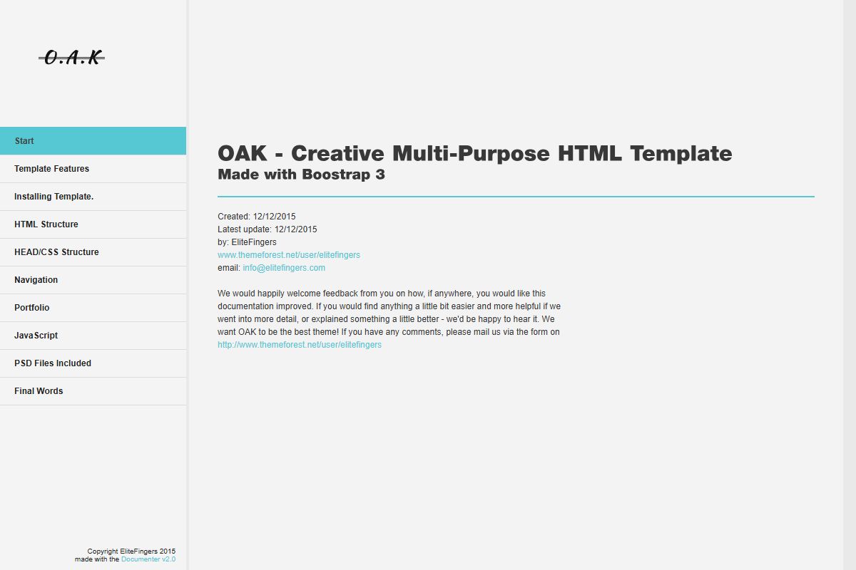 Oak Creative Multipurpose Html