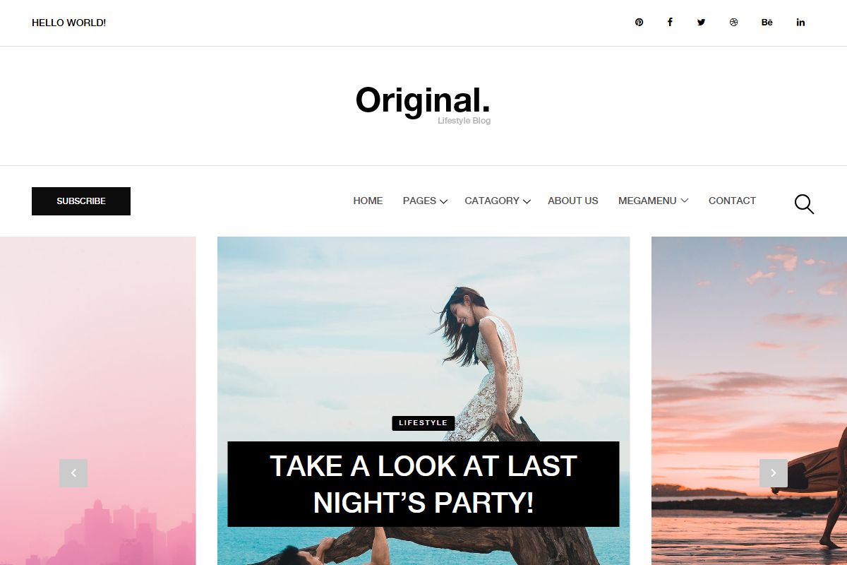 Original Lifestyle Blog Template