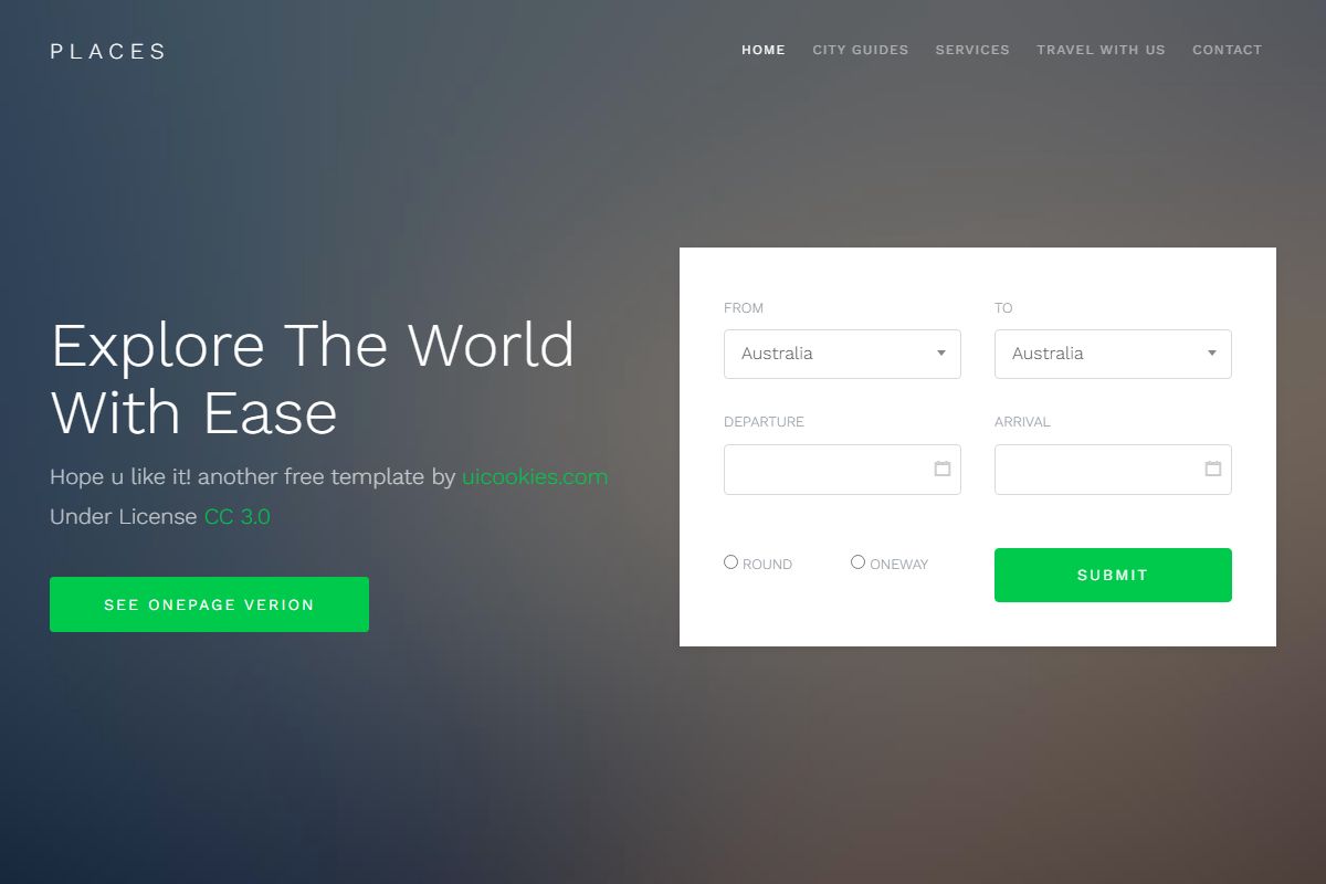Places Mdash Free Html5 Bootstrap 4 Theme By Uicookiescom