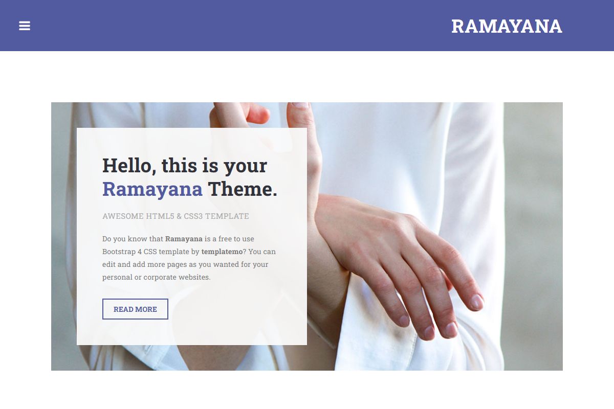 Ramayana Free Bootstrap 4 Css Template