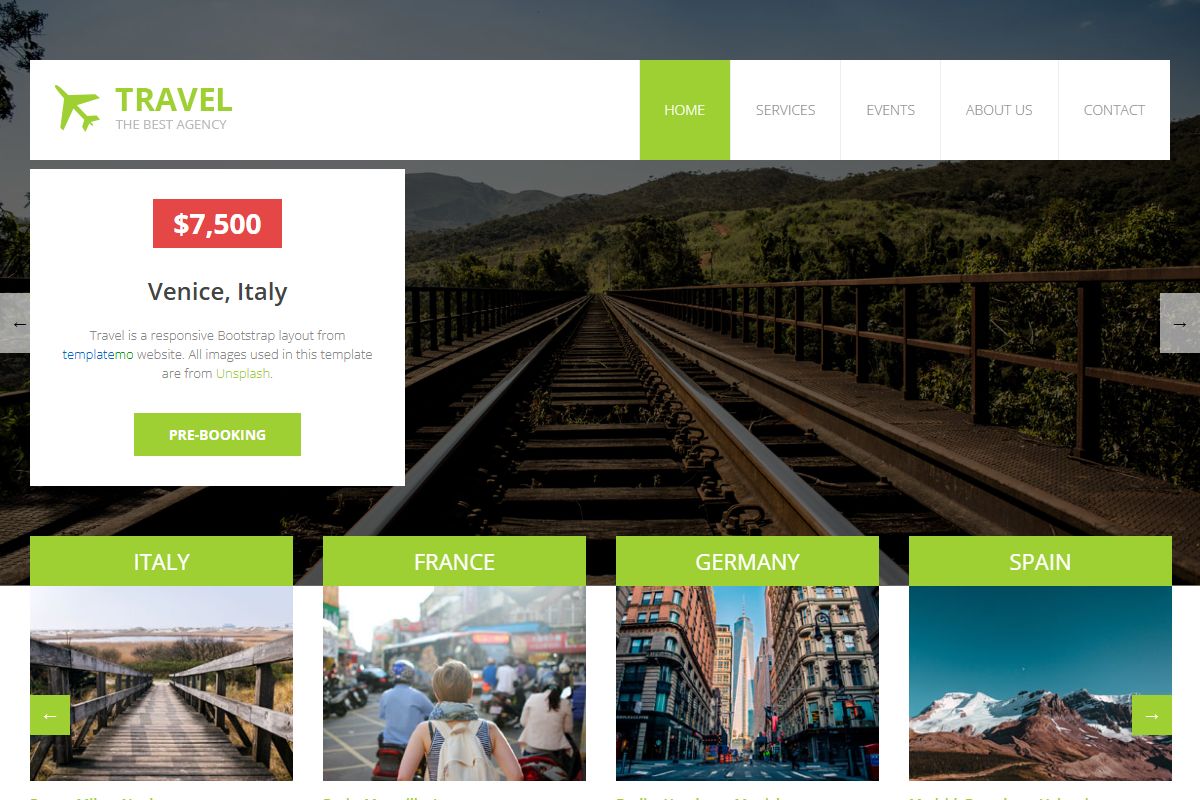 Travel Responsive Web Template