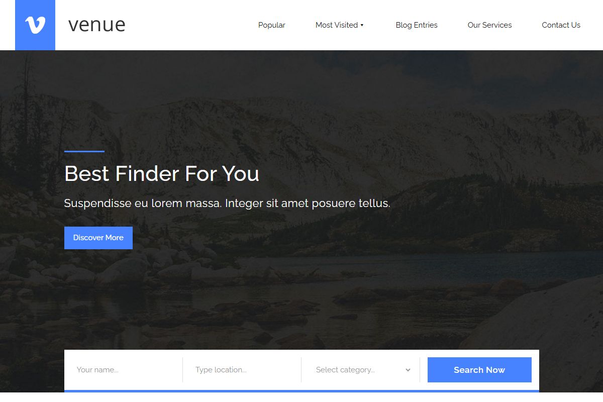 Venue Responsive Web Template
