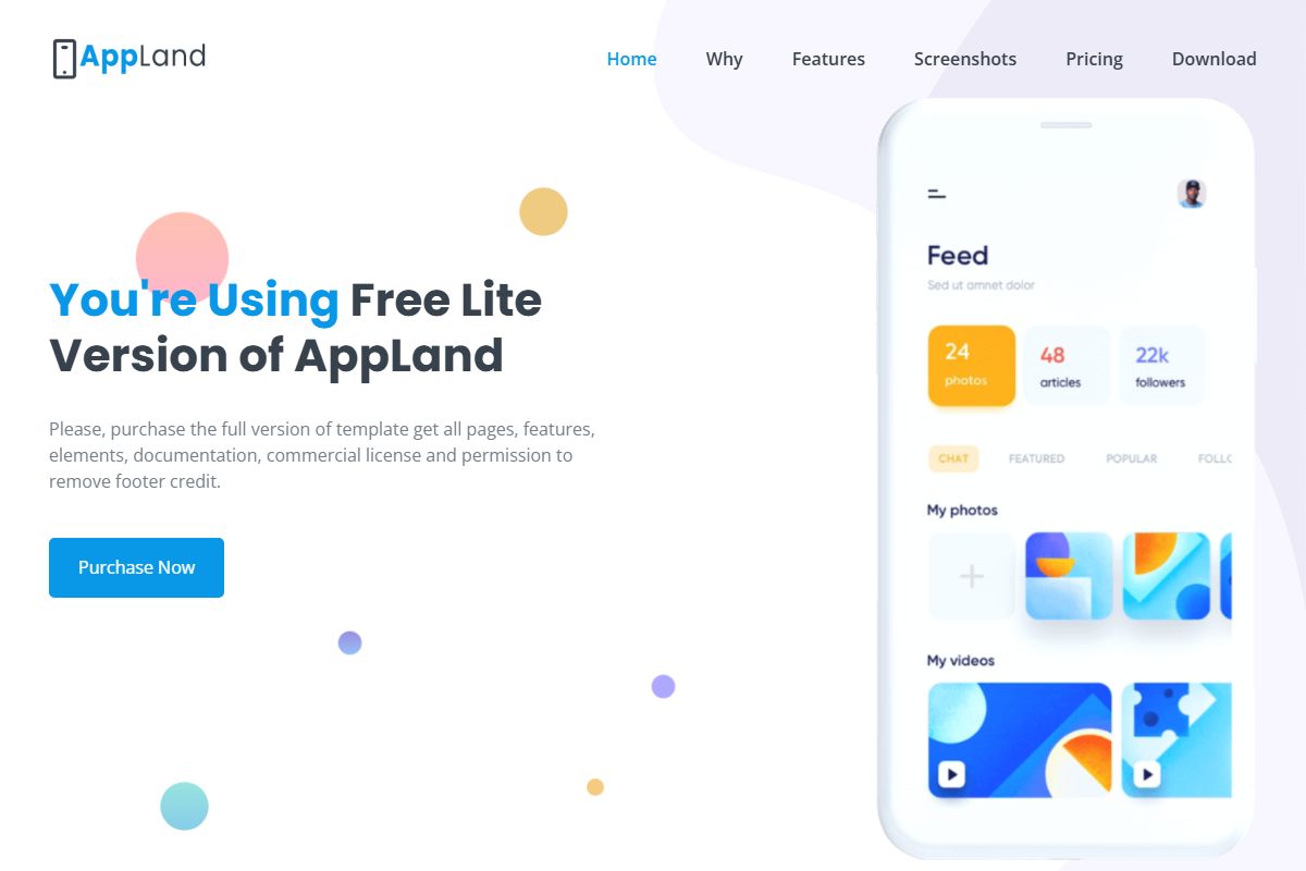 Appland App Landing Page Template