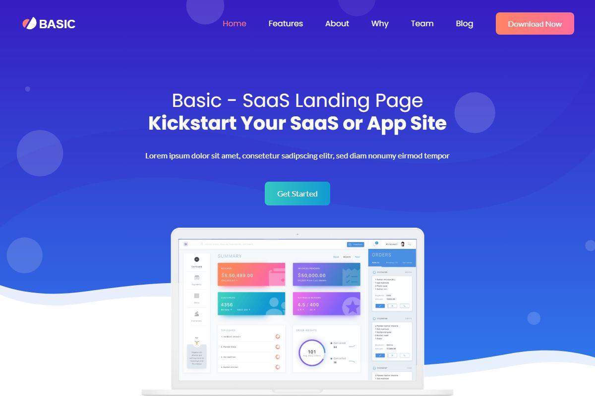 Basic Saas Landing Page
