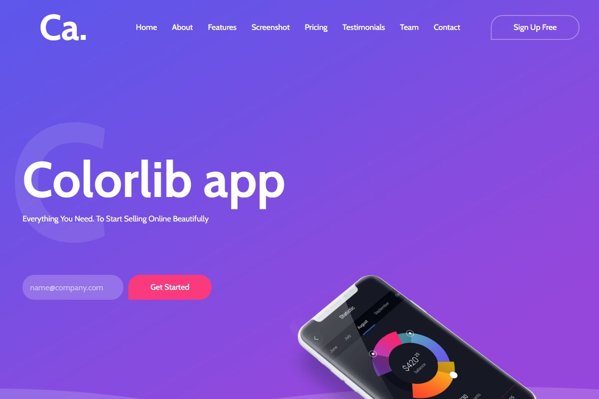 Colorlib App App Landing