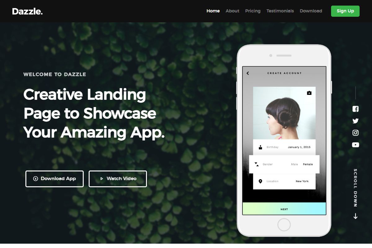 Creative Landing Page To