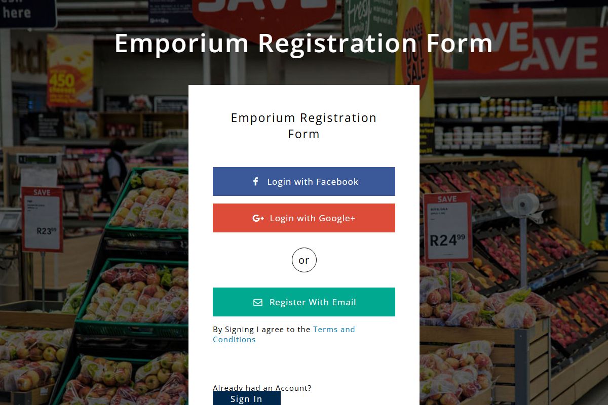 Emporium Registration Form