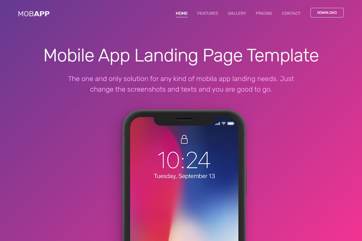 Mobile App Landing Page