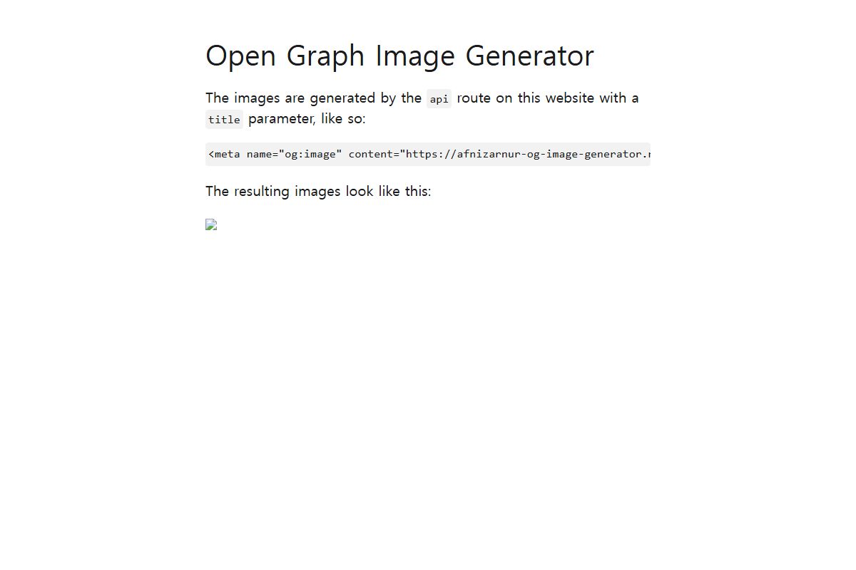 Open Graph Image Generator