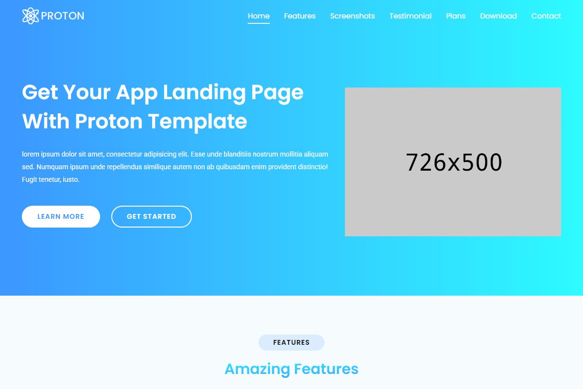Proton Bootstrap 4 Template