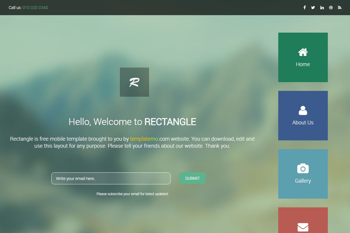 Rectangle Mobile Template