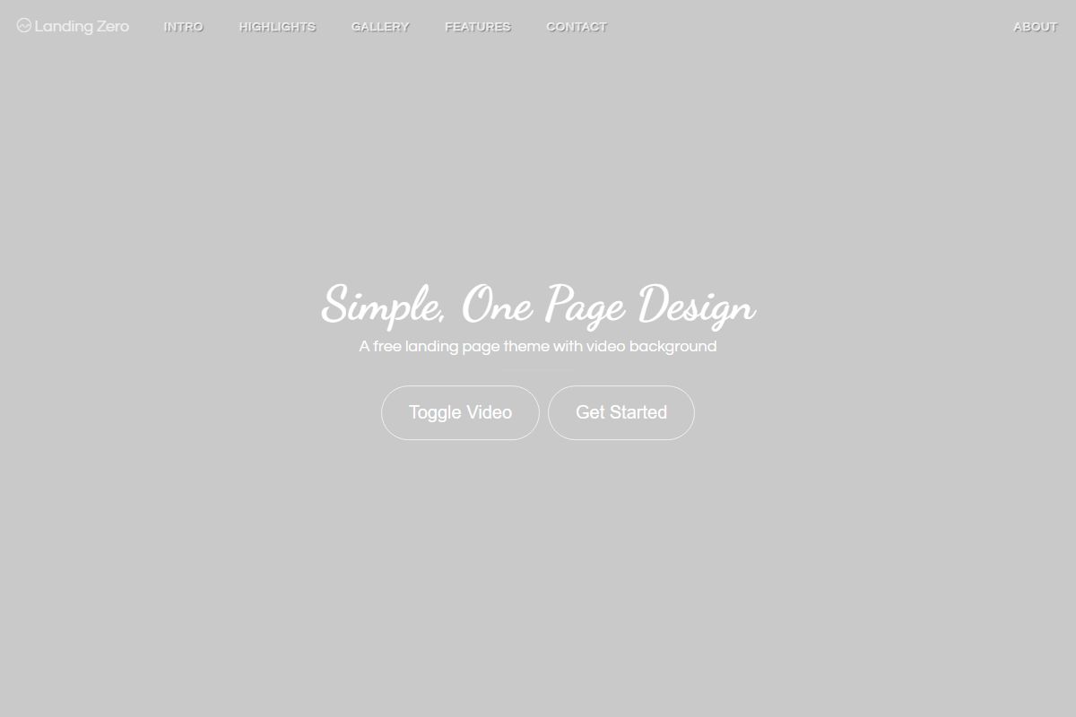 Simple One Page Design