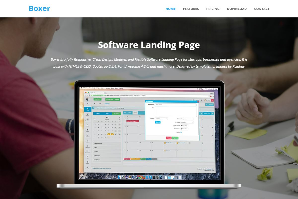 Software Landing Page 615
