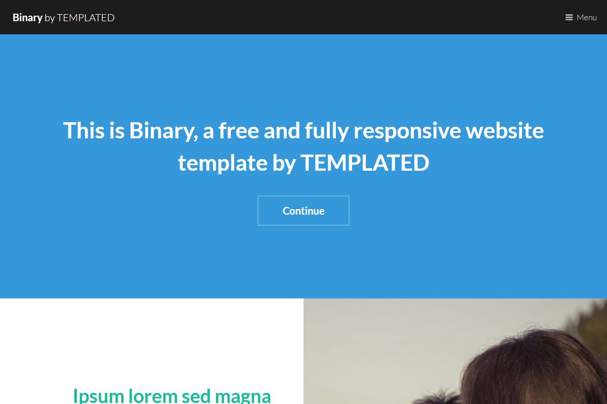 This Is Binary A Free And Fully Responsive Website Template By Templated